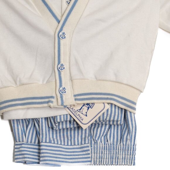 Good Lad of Philadelphia Size 4T Vintage Baby Boys Nautical Cardigan & Striped - Picture 3 of 8